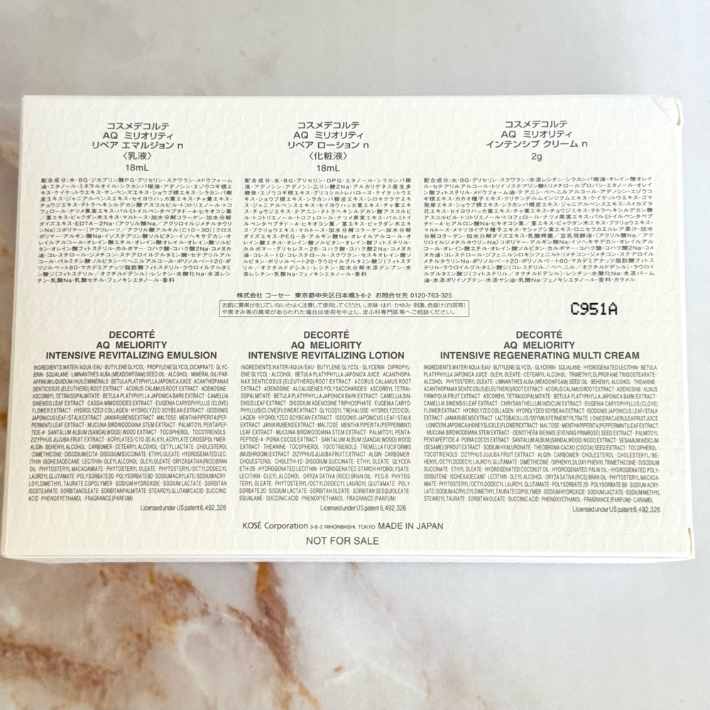 Decorte AQ Meliority Kit -Intensive Regenerating Multi Cream Revitalizing Lotion - Picture 6 of 6